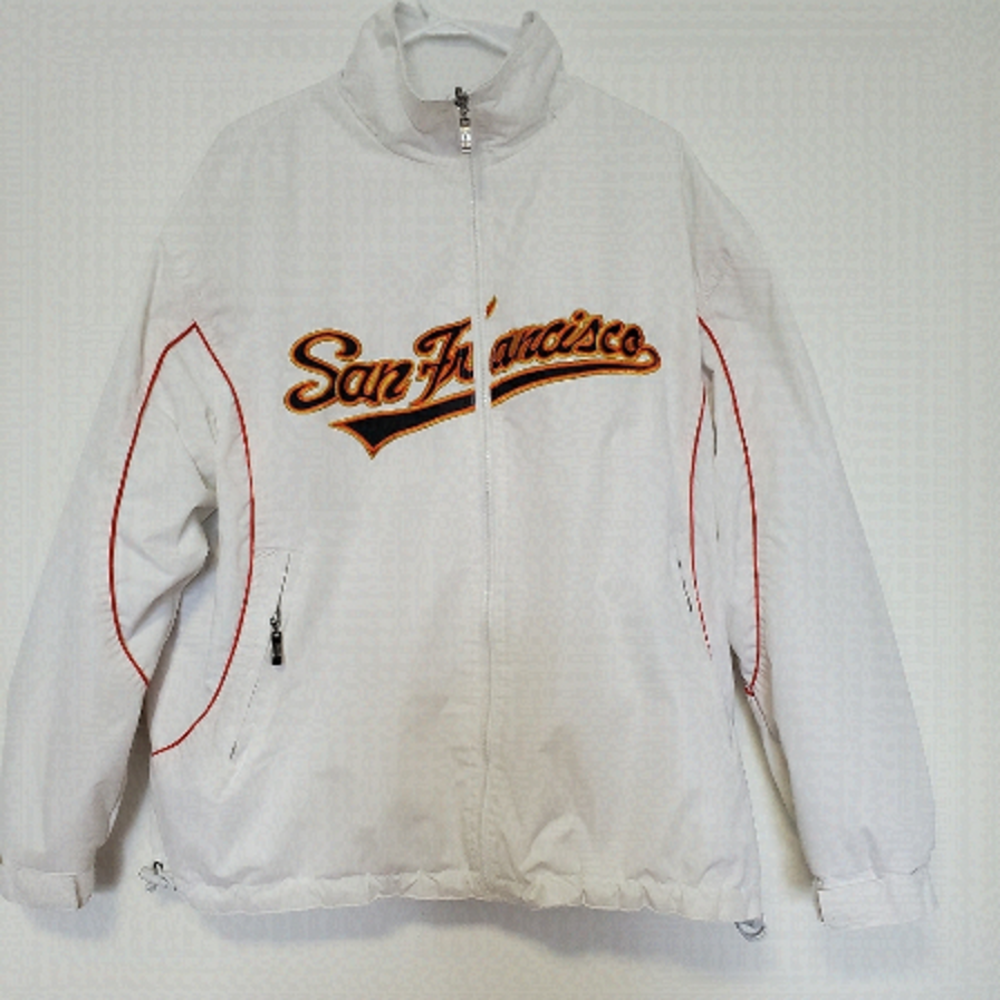 Santco San Francisco White Revsersible Zip Up Jacket